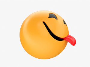 Emoji 051 Large Smiling With Smiling Eyes And Tongue Modelo 3D