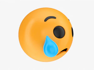 Emoji 053 Crying With Tear 3D Model