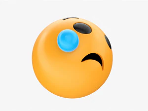 Emoji 053 Crying With Tear 3D Model