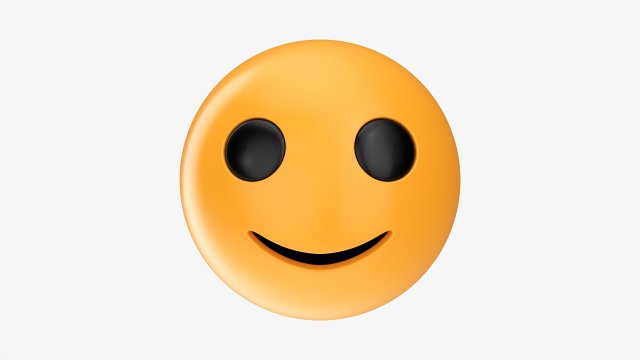 Emoji 054 Smiling 3D Model .c4d .max .obj .3ds .fbx .stl .blend 