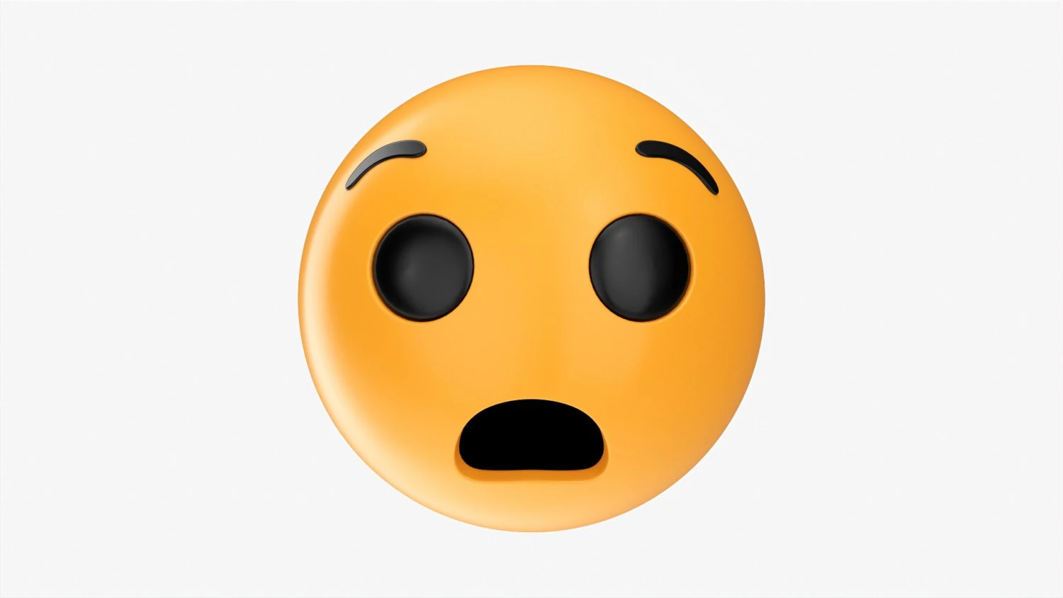 Emoji 055 Anguished 3D Model .c4d .max .obj .3ds .fbx .stl .blend