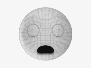 Emoji 055 Anguished 3D Model