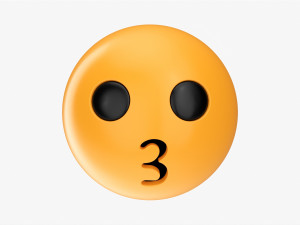 Emoji 056 Kissing 3D Model