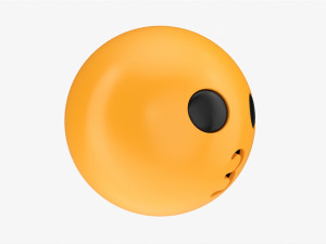 Emoji 056 Kissing 3D Model