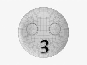 Emoji 056 Kissing 3D Model