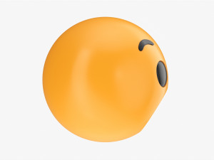 Emoji 057 Astonished With Teeth And Tongue 3D-Modell