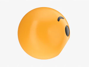 Emoji 057 surpreso com dentes e l&iacute;ngua Modelo 3D