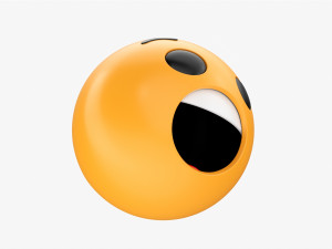 Emoji 057 Astonished With Teeth And Tongue 3D-Modell