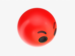Emoji 058 Angry With Mouth Opened Model 3D