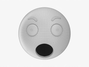 Emoji 058 Angry With Mouth Opened Model 3D