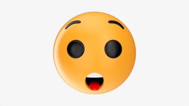 Emoji 059 Speechless With Teeth And Tongue Modello 3D .c4d .max .obj .3ds .fbx .stl .blend 
