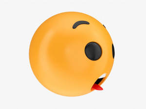 Emoji 059 Speechless With Teeth And Tongue Modello 3D
