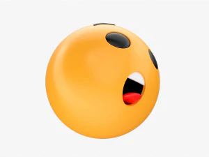 Emoji 059 Speechless With Teeth And Tongue 3D Model