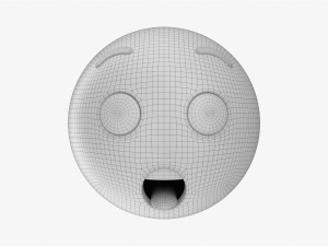 Emoji 059 Speechless With Teeth And Tongue Modello 3D