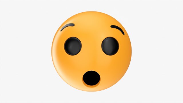 Emoji 060 Speechless Model 3D .c4d .max .obj .3ds .fbx .stl .blend 