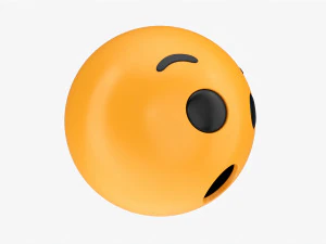 Emoji 060 Senza parole Modello 3D