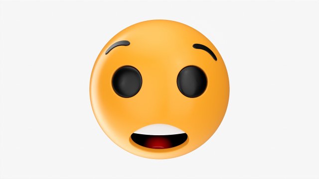 Emoji 061 Fearful 3D-Modell .c4d .max .obj .3ds .fbx .stl .blend 