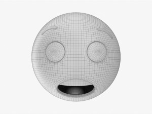 Emoji 061 Fearful 3D-Modell