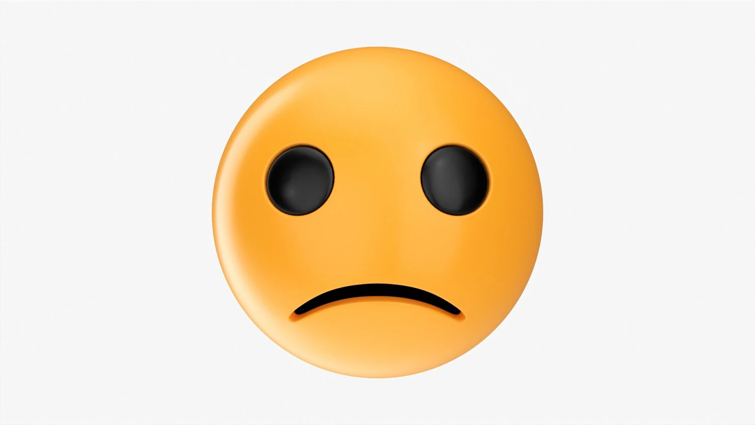 Emoji 063 Worried 3D Model .c4d .max .obj .3ds .fbx .stl .blend 
