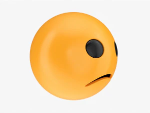 Emoji 063 Worried 3D Model