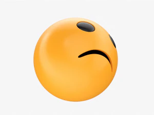 Emoji 063 Worried 3D Model