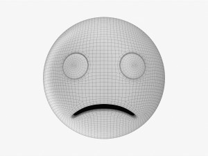 Emoji 063 Worried 3D 模型