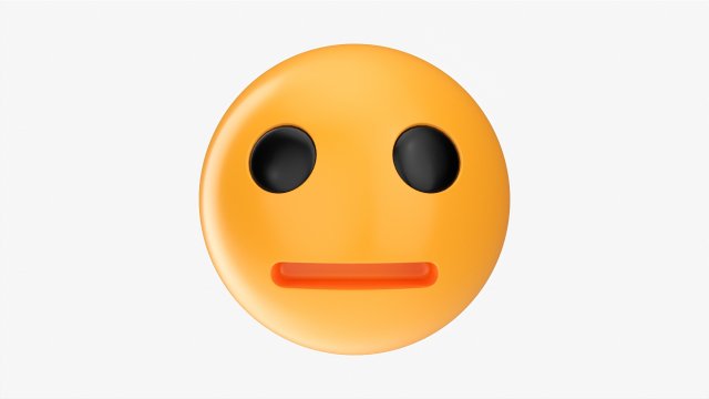 Emoji 064 Neutral 3D Модель .c4d .max .obj .3ds .fbx .stl .blend 