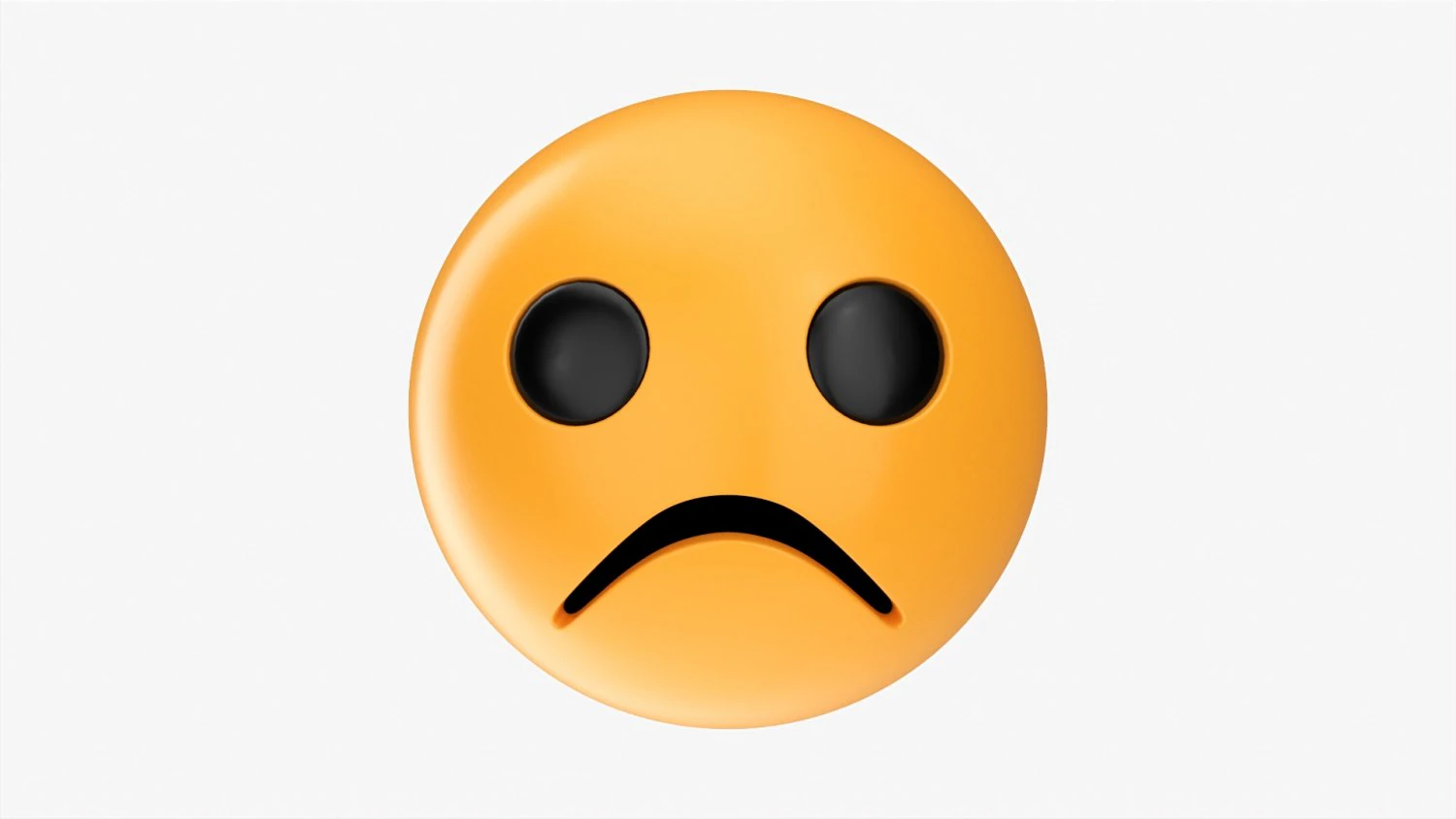 Emoji 067 Frowning 3D Model .c4d .max .obj .3ds .fbx .stl .blend 