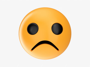 Emoji 067 Frowning 3D Model