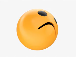 Emoji 067 Frowning 3D Model