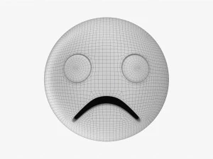 Emoji 067 Frowning 3D Model