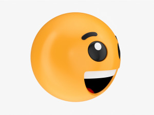 Emoji 068 White Smiling 3D Model