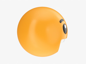 Emoji 068 White Smiling 3D Model