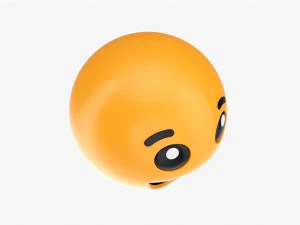 Emoji 068 White Smiling 3D Model