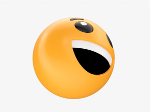 Emoji 068 White Smiling 3D Model