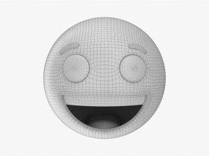 Emoji 068 White Smiling 3D Model