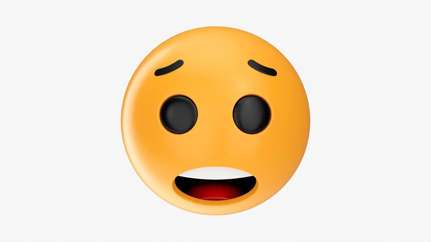 Emoji 070 Feared 3D Model .c4d .max .obj .3ds .fbx .stl .blend 