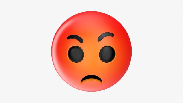 Emoji 071 Angry Modelo 3D .c4d .max .obj .3ds .fbx .stl .blend 