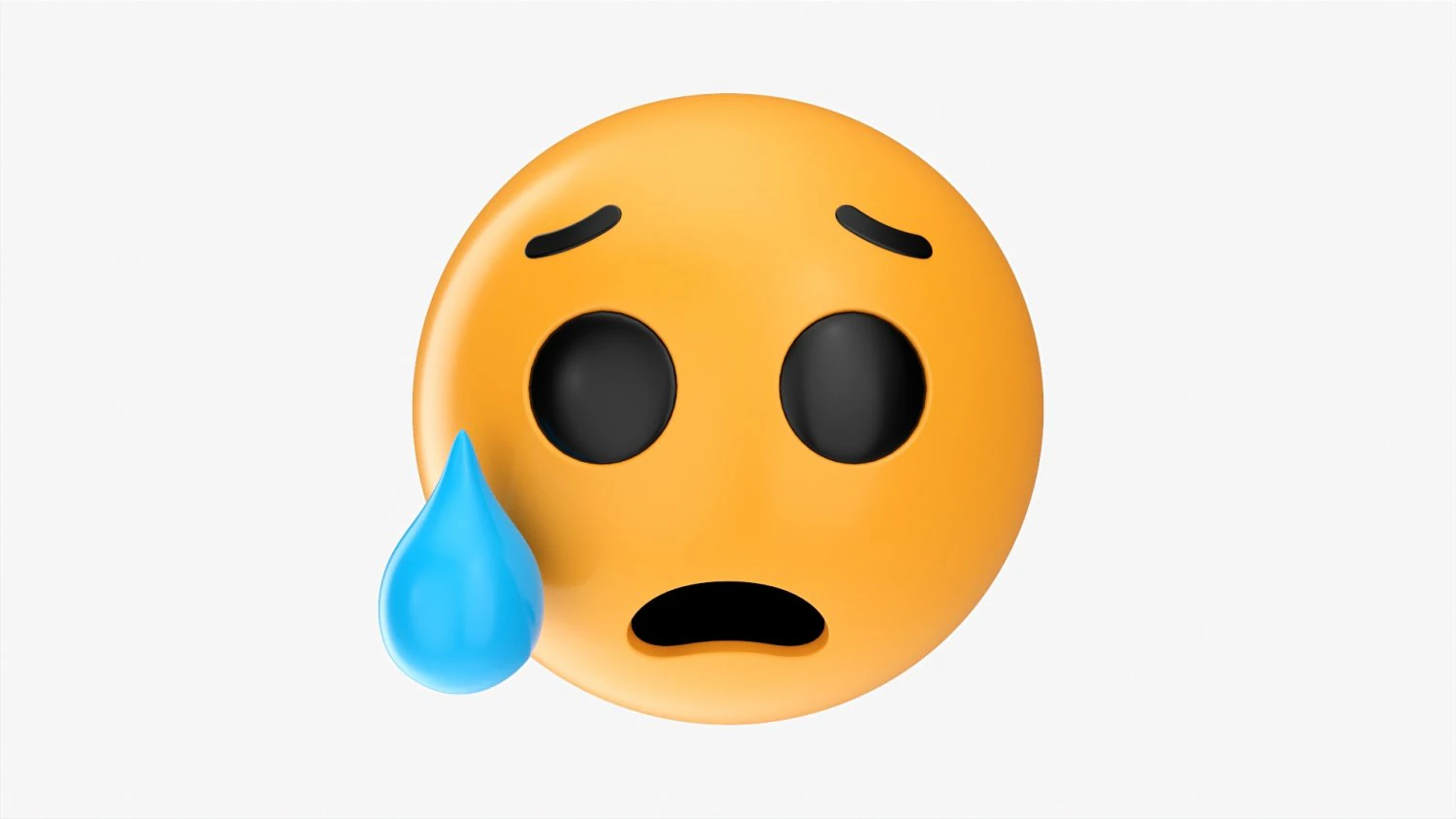 Emoji 072 Crying With Tear 3D Model .c4d .max .obj .3ds .fbx .stl .blend 