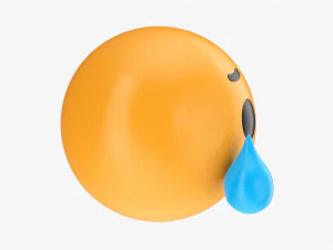 Emoji 072 Crying With Tear 3D Model