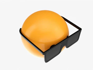 Emoji 073 Laughing With Glasses 3D Model