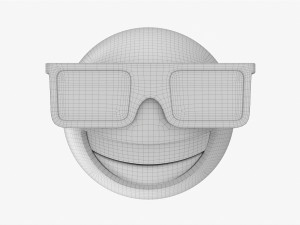 Emoji 073 Laughing With Glasses 3Dモデル