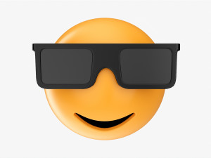 Emoji 076 Smiling With Glasses 3D Model