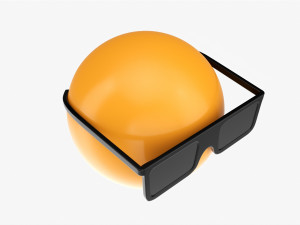 Emoji 076 Smiling With Glasses Model 3D