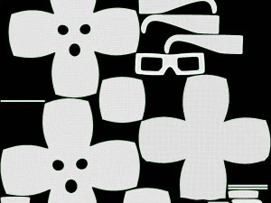Emoji 080 Speechless With Rectangular Glasses 3D Model