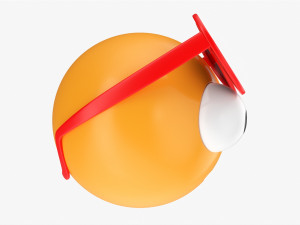 Emoji 083 With Protruding Eyes And Heart Shaped Glasses 3D-Modell