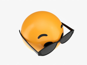 Emoji 084 Speechless With Oval Glasses Modelo 3D