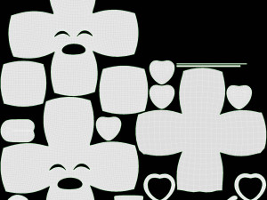 Emoji 085 Fearful With Closed Eyes And Heart Shaped Glasses 3D Model