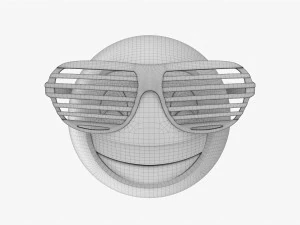 Emoji 086 Laughing With Party Glasses 3D Model