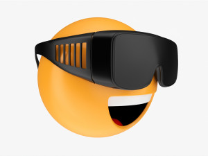 Emoji 087 Laughing With Diving Glasses Model 3D